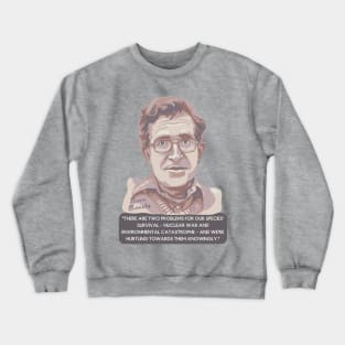 Noam Chomsky Portrait and Quote Crewneck Sweatshirt